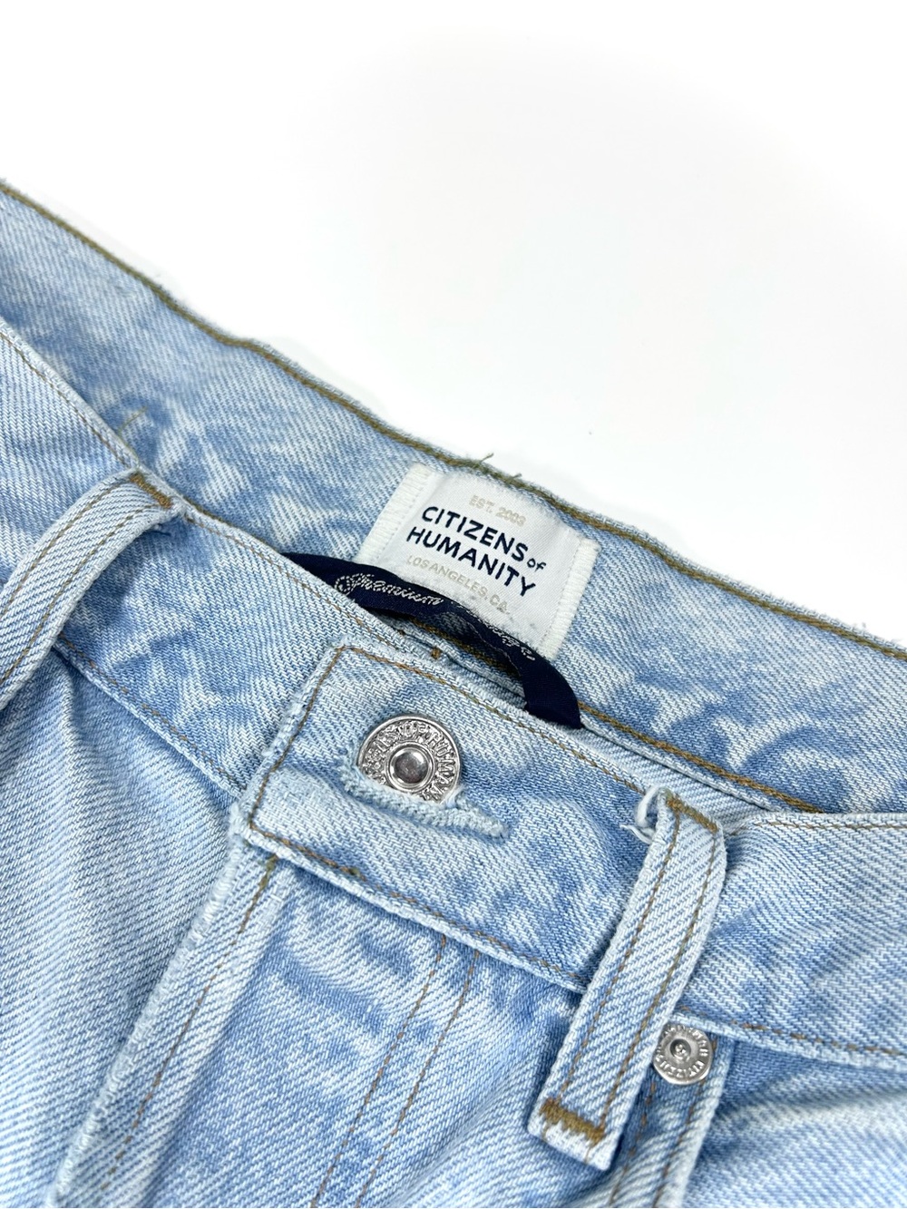 Citizens of Humanity Ayla Wide Leg Crop Jean Women’s 26 Light Blue Wash - Picture 2 of 14